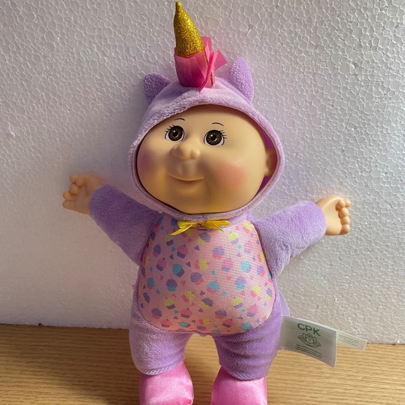 Cabbage Patch Kids Cuties Doll Purple Amethyst Unicorn Fantasy Friends Toy Lovey - Picture 2 of 6